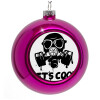 Purple Christmas tree ornament bauble 8cm