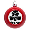 Red Christmas tree ornament bauble 8cm