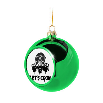 Let's cook mask, Green Christmas tree ornament ball 8cm