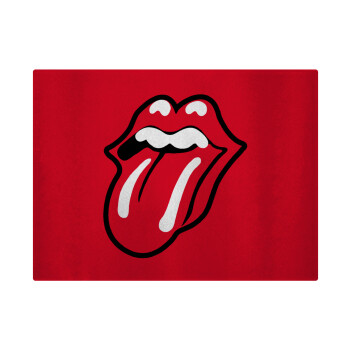 Rolling Stones Kiss, Επιφάνεια κοπής γυάλινη (38x28cm)
