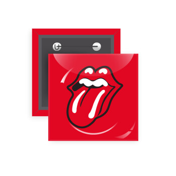 Rolling Stones Kiss, Κονκάρδα παραμάνα τετράγωνη 5x5cm
