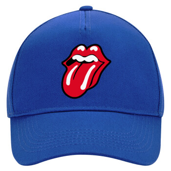 Rolling Stones Kiss, Καπέλο Ενηλίκων Ultimate ΜΠΛΕ, (100% ΒΑΜΒΑΚΕΡΟ DRILL, ΕΝΗΛΙΚΩΝ, UNISEX, ONE SIZE)