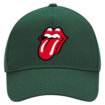 Rolling Stones Kiss, Adult Ultimate Hat GREEN, (100% COTTON DRILL, ADULT, UNISEX, ONE SIZE)