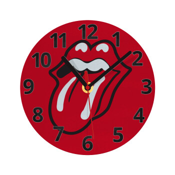 Rolling Stones Kiss, Ρολόι τοίχου γυάλινο (20cm)
