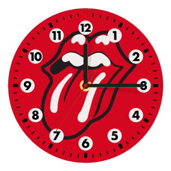 Rolling Stones Kiss, Wooden wall clock (20cm)