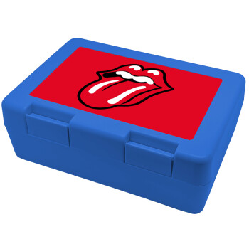 Rolling Stones Kiss, Children's cookie container BLUE 185x128x65mm (BPA free plastic)
