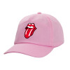 Adult Baseball Cap, 100% Cotton, PINK (COTTON, ADULT, UNISEX, ONE SIZE)