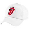 Children's Baseball Cap, 100% Cotton Twill, White (COTTON, CHILDREN'S, UNISEX, ONE SIZE)