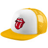 Adult Soft Trucker Hat with Yellow/White Mesh (POLYESTER, ADULT, UNISEX, ONE SIZE)