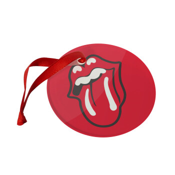 Rolling Stones Kiss, Χριστουγεννιάτικο στολίδι γυάλινο 9cm