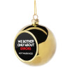 Golden Christmas tree ball ornament 8cm