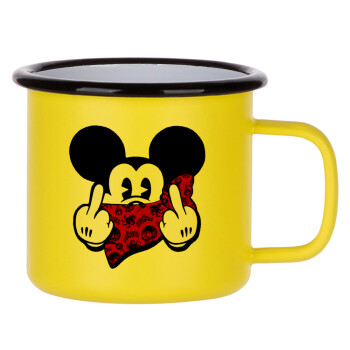 Mickey the fingers, Metallic enamel MATT Yellow cup 360ml