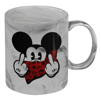 Mickey the fingers, Mug ceramic marble style, 330ml