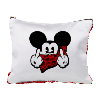 Mickey the fingers, Red sequin cosmetic bag