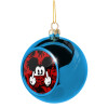 Blue Christmas tree ball ornament 8cm