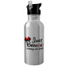 Metallic Silver with straw (600ml)