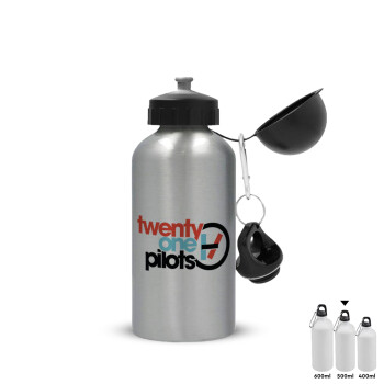 Twenty one pilots, Metallic water jug, Silver, aluminum 500ml