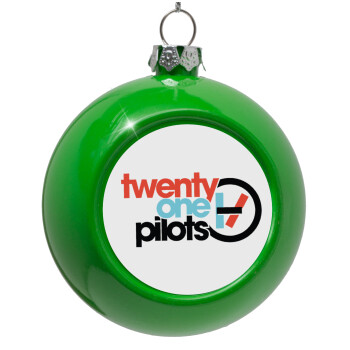 Twenty one pilots, Green Christmas tree ornament bauble 8cm