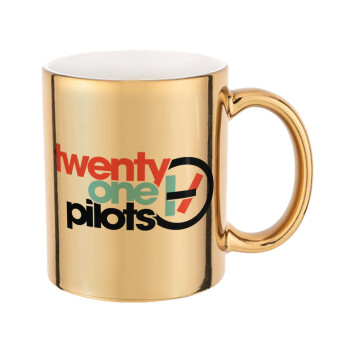 Twenty one pilots, Mug ceramic, gold mirror, 330ml