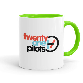 Twenty one pilots, Mug colored light green, ceramic, 330ml