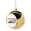 Golden Christmas tree ball ornament 8cm