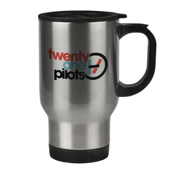 Twenty one pilots, Stainless steel travel mug with lid, double wall 450ml