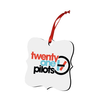 Twenty one pilots, Χριστουγεννιάτικο στολίδι polygon ξύλινο 7.5cm