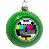 Green Christmas tree ornament bauble 8cm