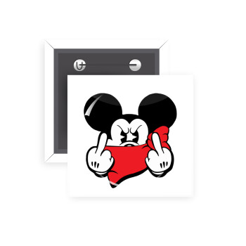 Mickey fuck off, Κονκάρδα παραμάνα τετράγωνη 5x5cm