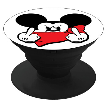 Mickey fuck off, Phone Holders Stand  Black Hand-held Mobile Phone Holder