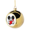 Golden Christmas tree ball ornament 8cm