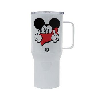 Mickey fuck off, Tumbler με καπάκι, διπλού τοιχώματος (θερμό) 750L