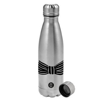 Bow tie, Metallic water bottle, stainless steel, 750ml