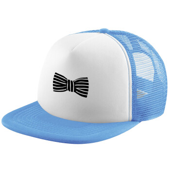 Bow tie, Child's Soft Trucker Hat with Blue/White Mesh (POLYESTER, CHILD, ONE SIZE)