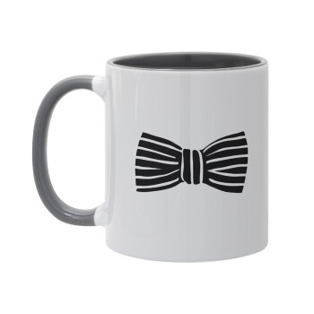 Bow tie, Mug colored grey, ceramic, 330ml