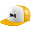 Adult Soft Trucker Hat with Yellow/White Mesh (POLYESTER, ADULT, UNISEX, ONE SIZE)