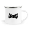 Metallic enamel cup white 360ml