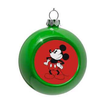 Mickey Classic, Green Christmas tree ornament bauble 8cm