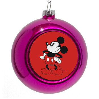 Mickey Classic, Purple Christmas tree ornament bauble 8cm