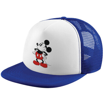 Mickey Classic, Καπέλο παιδικό Soft Trucker με Δίχτυ ΜΠΛΕ/ΛΕΥΚΟ (POLYESTER, ΠΑΙΔΙΚΟ, ONE SIZE)