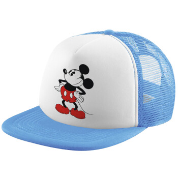 Mickey Classic, Καπέλο παιδικό Soft Trucker με Δίχτυ ΓΑΛΑΖΙΟ/ΛΕΥΚΟ (POLYESTER, ΠΑΙΔΙΚΟ, ONE SIZE)