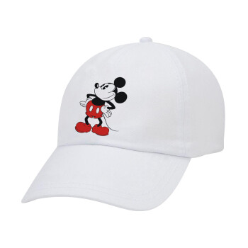 Mickey Classic, Adult Baseball Cap White 5-panel (POLYESTER, ADULT, UNISEX, ONE SIZE)