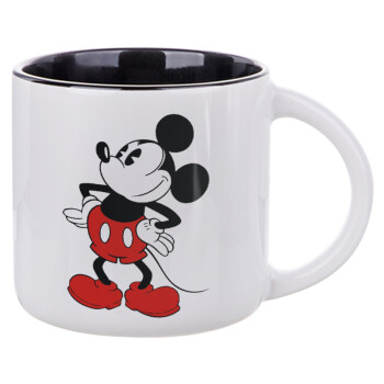 Mickey Classic, Κούπα κεραμική 400ml Λευκή/Μαύρη