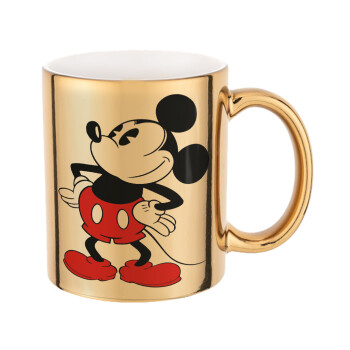Mickey Classic, Mug ceramic, gold mirror, 330ml