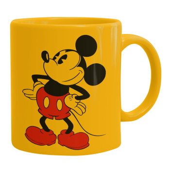 Mickey Classic, Ceramic coffee mug yellow, 330ml (1pcs)