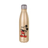 Glitter gold stainless steel thermos bottle, double-walled, 500ml