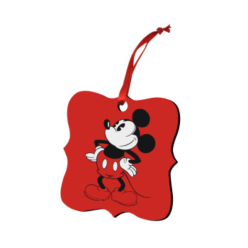 Mickey Classic, Christmas ornament polygon wooden 7.5cm