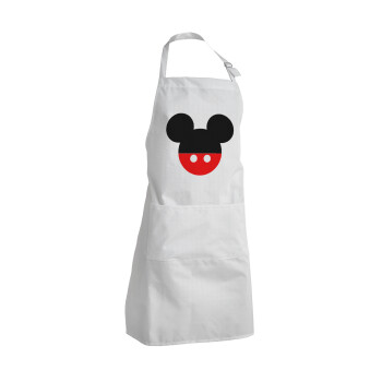 Mickey head, Adult Chef Apron (with sliders and 2 pockets)