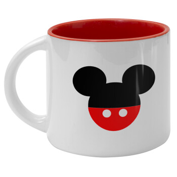 Mickey head, Κούπα κεραμική 400ml Λευκή/Κόκκινη