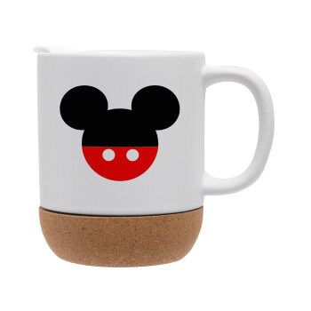 Mickey head, Κούπα, κεραμική με βάση φελού και καπάκι (ΜΑΤ), 330ml (1 τεμάχιο)